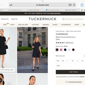Tuckernuck Black Tweed Dress